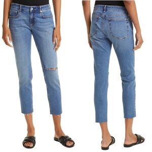 Rag & bone Dre low rise slim boyfriend jean with fray bottom